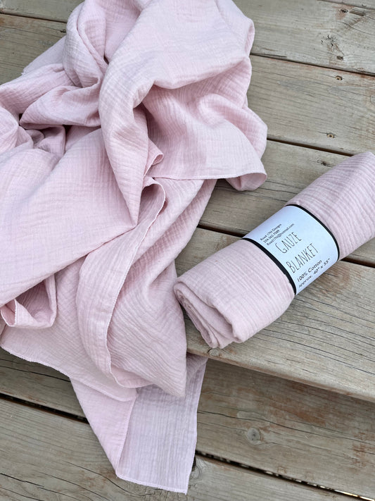 Double Gauze Baby Blanket - Blush