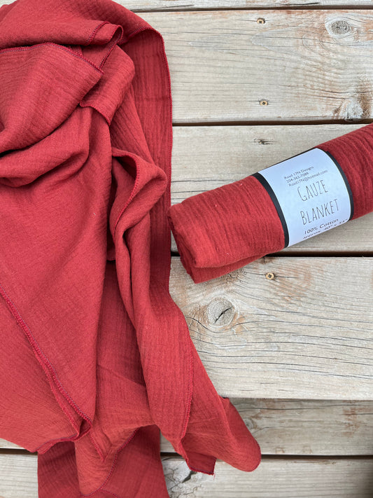 Double Gauze Baby Blanket - Terracotta