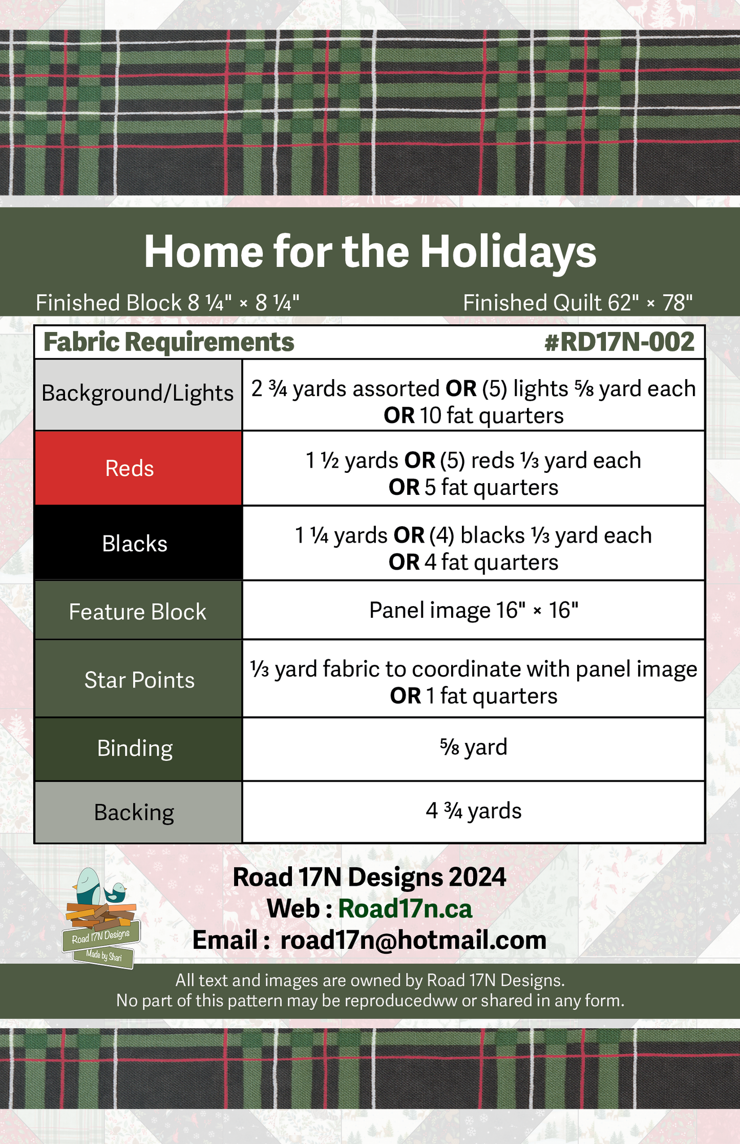 Home for the Holidays PAPER PATTERN