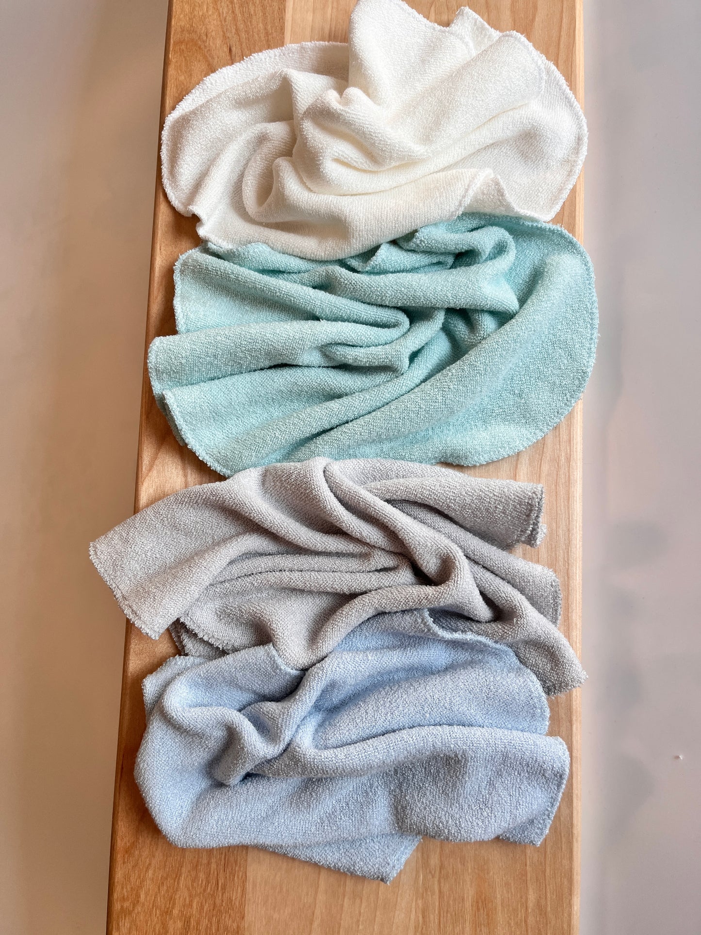 Bamboo Terry Washcloths - BLUE MULTI