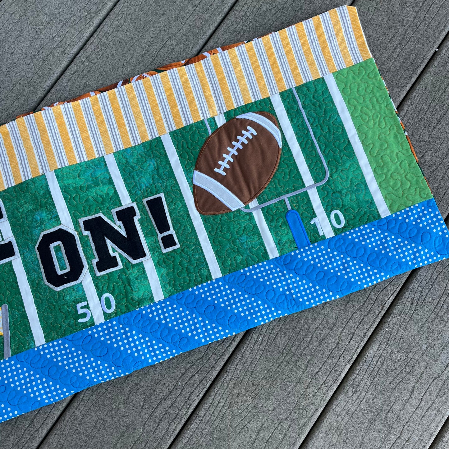 Football Bench Pillow FINISHED