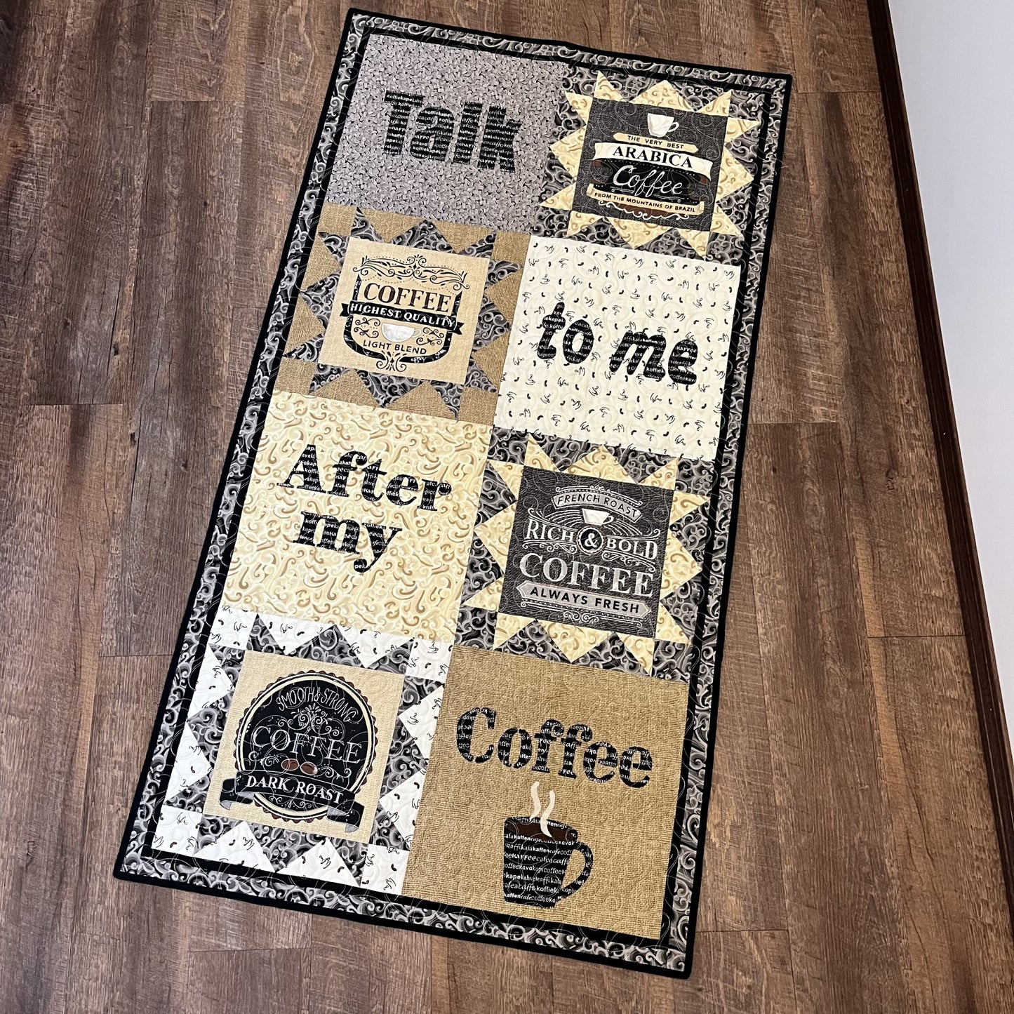 Talk to me After Coffee FINISHED WALL HANGING